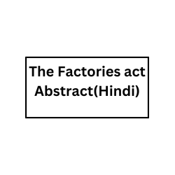 Factories Act Abstract(Hindi)