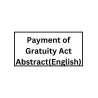 Payment of Gratuity Act Abstract (English)