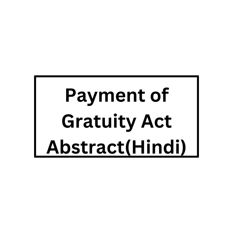 Payment of Gratuity Act (Hindi)