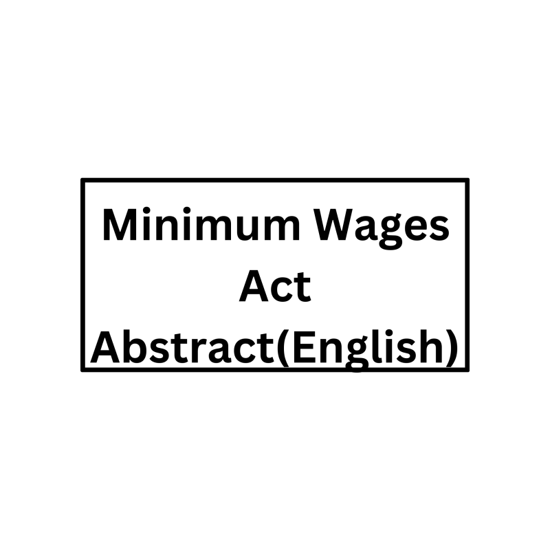 Minimum Wages Act (English)