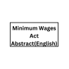 Minimum Wages Act (English)