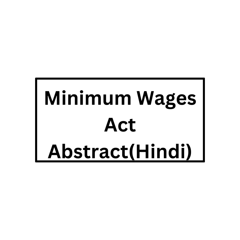 Minimum Wages Act Abstract (Hindi)