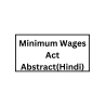 Minimum Wages Act Abstract (Hindi)