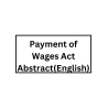 Payment of Wages Act Abstract (English)