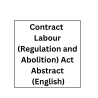 Contract Labour (Regulation and  Abolition) Act (English)