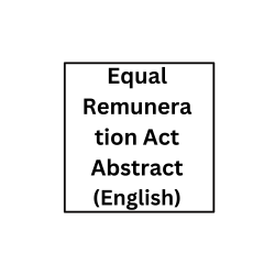 Equal Remuneration Act Abstract(English)